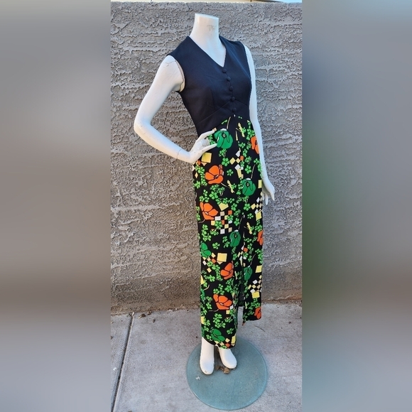 Vintage 1970's Sleeveless‎ Maxi Dress - Picture 9 of 11